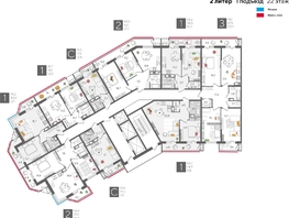 Продается 2-комнатная квартира ЖК Рекорд 2, литера 2, 65.3  м², 14346410 рублей