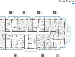 Продается 3-комнатная квартира ЖК Рекорд 2, литера 2, 101.3  м², 19510380 рублей