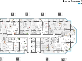Продается 3-комнатная квартира ЖК Рекорд 2, литера 2, 91.1  м², 18265550 рублей