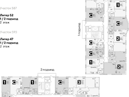 Продается 2-комнатная квартира ЖК Самолет, литера 52, 61.7  м², 9409250 рублей