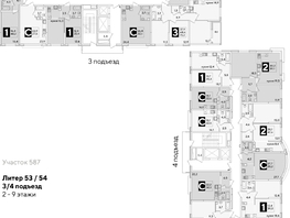 Продается 2-комнатная квартира ЖК Самолет, литера 54, 60.6  м², 9459660 рублей