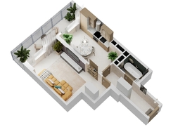 Продается 1-комнатная квартира ЖК Золотой Берег, литер 3, 50.46 м², 10092000 рублей