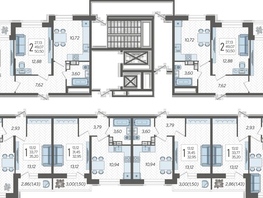 Продается 2-комнатная квартира ЖК Смородина, литера 11, 51.79 м², 6515182 рублей