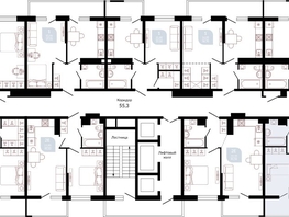 Продается 2-комнатная квартира ЖК Отражение, 2 очередь литера 3, 63.7 м², 7633990 рублей