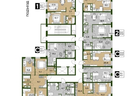 Продается 3-комнатная квартира ЖК DOGMA PARK (Догма парк), литера 21, 75.6 м², 10954440 рублей