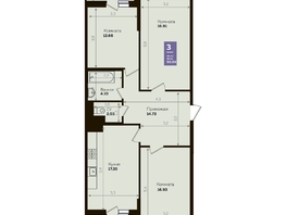 Продается 3-комнатная квартира ЖК Левада, литера 8, 87.1 м², 8816035 рублей