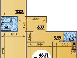 Продается 3-комнатная квартира ЖК Восточный, литера 2, 83.56 м², 9726384 рублей