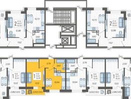 Продается 1-комнатная квартира ЖК Смородина, литера 11, 32.95 м², 5245640 рублей