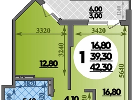 Продается 1-комнатная квартира ЖК Парк у дома, литера 7.2, 42.3 м², 7580000 рублей
