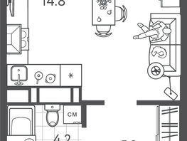 Продается Студия ЖК Все Свои VIP, литера 3, 26.75 м², 7222500 рублей