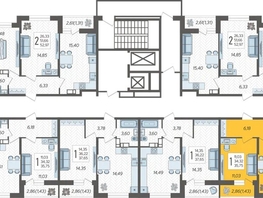 Продается 1-комнатная квартира ЖК Смородина, литера 14, 35.75 м², 5684250 рублей