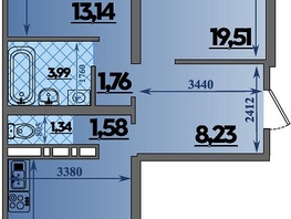 Продается 2-комнатная квартира ЖК Город у моря, литера 8, 66.72 м², 10188144 рублей