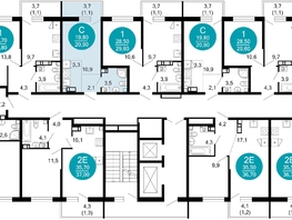 Продается 1-комнатная квартира ЖК Флора, 4 этап, 20.9  м², 9416360 рублей