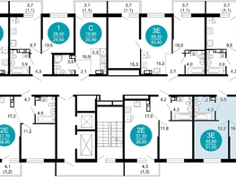 Продается 2-комнатная квартира ЖК Флора, 4 этап, 51.5 м², 17082500 рублей