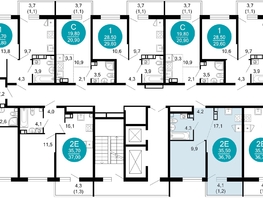 Продается 1-комнатная квартира ЖК Флора, 4 этап, 36.7 м², 12216260 рублей