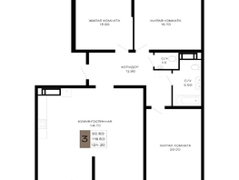 Продается 3-комнатная квартира ЖК Сердце, 124.2  м², 46575000 рублей