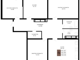 Продается 4-комнатная квартира ЖК Сердце, 130.05 м², 55271250 рублей