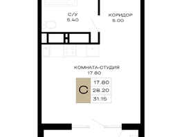Продается Студия ЖК Сердце, 31.15  м², 13861750 рублей