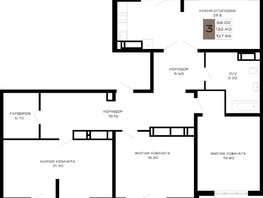 Продается 3-комнатная квартира ЖК Сердце, 127.55  м², 47831250 рублей
