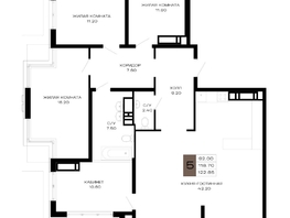 Продается 5-комнатная квартира ЖК Сердце, 122.85  м², 46068750 рублей