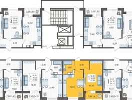 Продается 1-комнатная квартира ЖК Смородина, литера 14, 37.65  м², 5869635 рублей