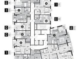 Продается 1-комнатная квартира ЖК Парк Победы 2, литера 6, 38.2 м², 6108180 рублей