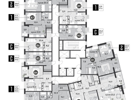 Продается 1-комнатная квартира ЖК Парк Победы 2, литера 6, 37.6  м², 6196480 рублей