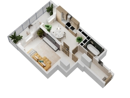 Продается 1-комнатная квартира ЖК Золотой Берег, литер 4, 43.38 м², 8237862 рублей