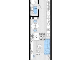 Продается Студия ЖК Резиденция морей, корпус В, 30.24  м², 8074080 рублей