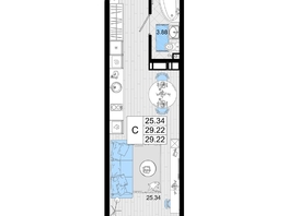 Продается ЖК Резиденция морей, корпус В, 29.22 м², 7801740 рублей
