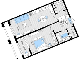 Продается 1-комнатная квартира ЖК Резиденция морей, корпус В, 58.95 м², 14531175 рублей