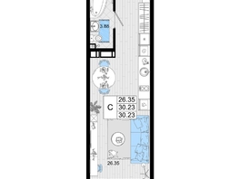 Продается Студия ЖК Резиденция морей, корпус В, 30.23 м², 8207445 рублей