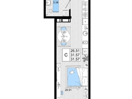 Продается Студия ЖК Резиденция морей, корпус В, 31.57  м², 8571255 рублей