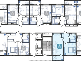 Продается 1-комнатная квартира ЖК Облака-3, дом 1, 40.1  м², 7767370 рублей