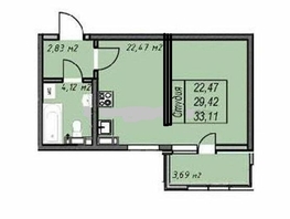 Продается Студия Супсехское ш, 33  м², 5750000 рублей