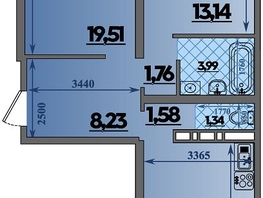 Продается 2-комнатная квартира ЖК Город у моря, литера 21, 66.72  м², 9887999 рублей