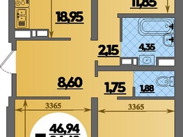 Продается 3-комнатная квартира ЖК Город у моря, литера 22, 88.05 м², 10161950 рублей
