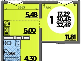 Продается Студия ЖК Город у моря, литера 23, 32.49  м², 6761999 рублей