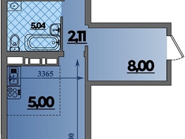 Продается 2-комнатная квартира ЖК Город у моря, литера 23, 47.15  м², 8357999 рублей