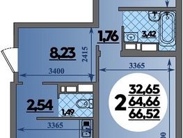 Продается 2-комнатная квартира ЖК Город у моря, литера 23, 66.52 м², 9499999 рублей