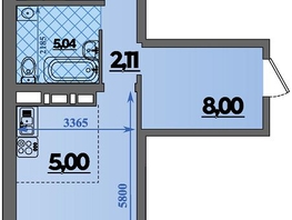 Продается 2-комнатная квартира ЖК Город у моря, литера 23, 47.09 м², 7949000 рублей