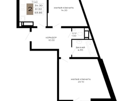Продается 2-комнатная квартира ЖК Сердце, 63.85 м², 25859250 рублей