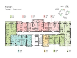 Продается 3-комнатная квартира ЖК Теплые края, литер 6, 72.01  м², 8281150 рублей
