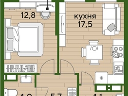 Продается 1-комнатная квартира ЖК DOGMA PARK (Догма парк), литера 3, 43.7  м², 7481441 рублей