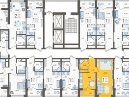 Продается 1-комнатная квартира ЖК Кислород, корпус 1, 38.9  м², 16065700 рублей