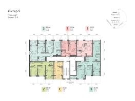 Продается 3-комнатная квартира ЖК Клубный квартал «Друзья», лит 5, 81.45  м², 10914300 рублей