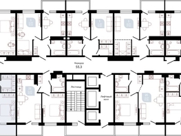 Продается 2-комнатная квартира ЖК Отражение, 2 очередь литера 3, 68.7  м², 9746830 рублей