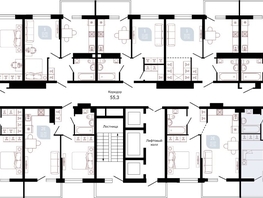 Продается 2-комнатная квартира ЖК Отражение, 2 очередь литера 3, 63.5  м², 9470200 рублей