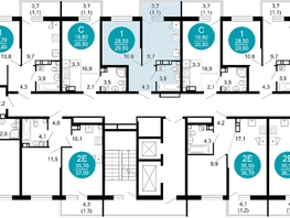 Продается 1-комнатная квартира ЖК Флора, 4 этап, 29.6 м², 10989820 рублей