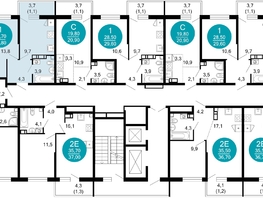 Продается 1-комнатная квартира ЖК Флора, 4 этап, 32.8 м², 12176620 рублей